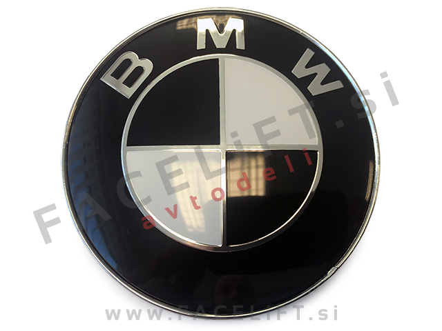 BMW emblem 82mm črno-beli
