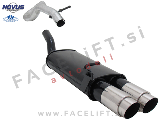 Seat Leon / 1M (99-05) / športni izpušni lonec / 2x 90mm / GP-Design