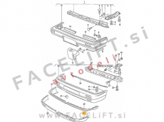 VW Golf 2 83-92 spojler sprednjega odbijača levi