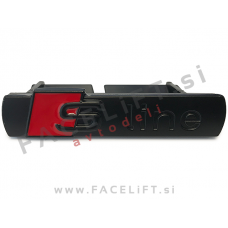Audi S line emblem za masko črni (mat)