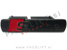 Audi S line emblem za masko črni (mat)