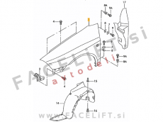 Seat Ibiza 6L 02-08 sprednji blatnik levi Seat Ibiza 6L 02-08 sprednji blatnik levi