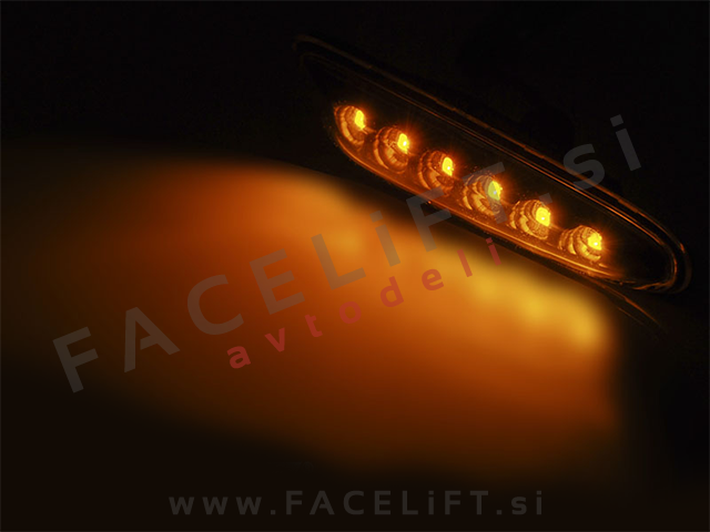 BMW 5 E60 E61 03-10 bočni LED smerniki črni