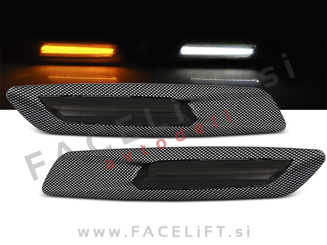 BMW X1 / E84 (09-15) / bočni LED smerniki / karbon / zatemnjeni (smoke) BMW X1 / E84 (09-15) / bočni LED smerniki / karbon / zatemnjeni (smoke)