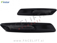 BMW 5 E60 E61 03-10 bočni LED smerniki črni sijaj zatemnjeni