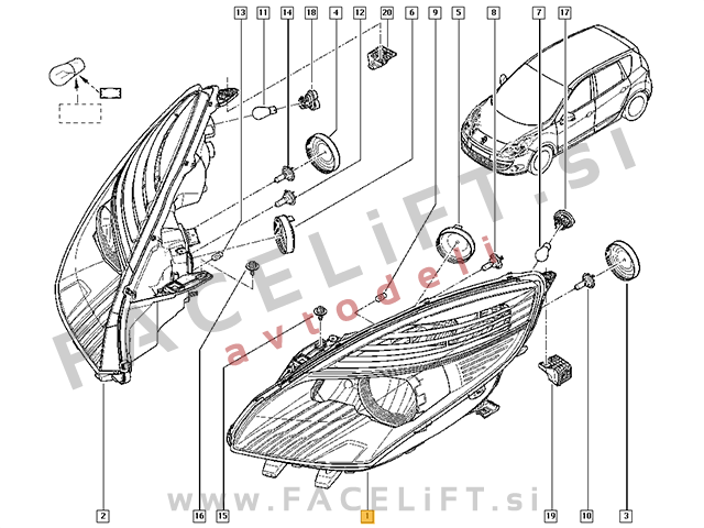 Renault Scenic / JZ (12-16) / žaromet / levi