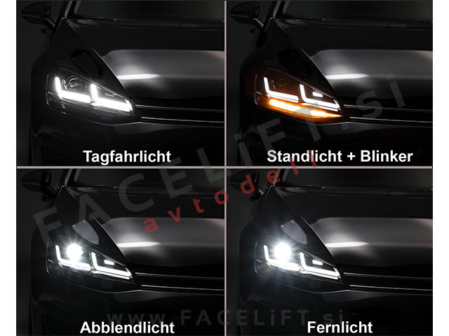 VW Golf 7 12-17 Osram LEDriving LED žarometi Black Edition