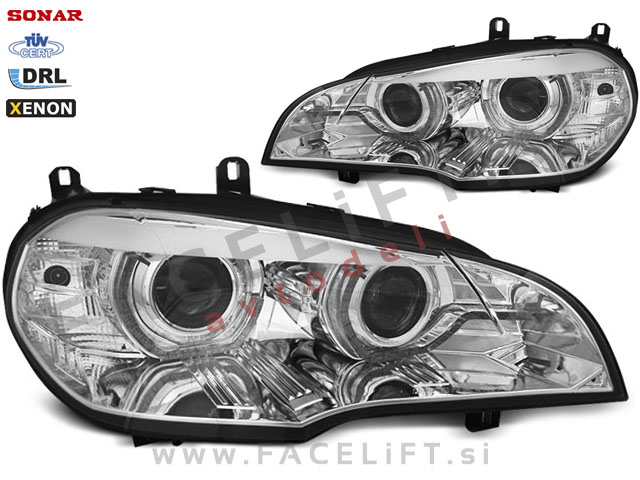 BMW X5 E70 06-10 bi-xenon žarometi DRL