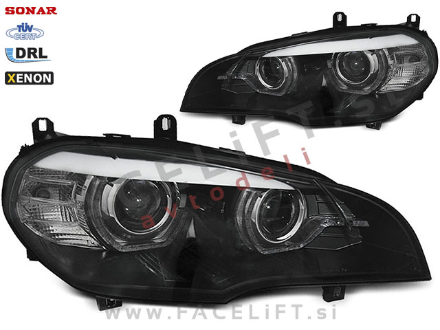 BMW X5 E70 06-10 bi-xenon žarometi DRL