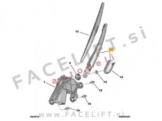 Citroen C2 03-08 roka metlice brisalca z metlico zadnja Citroen C2 03-08 roka metlice brisalca z metlico zadnja