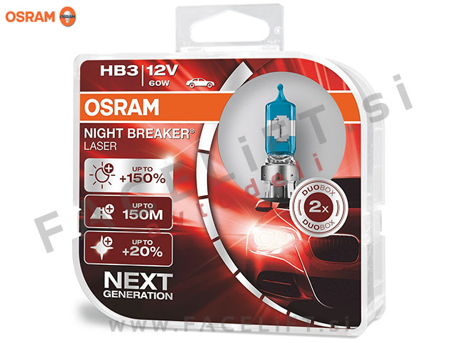 Halogenske žarnice Osram Night Breaker Laser Next Generation HB3 (9005) 60W 12V
