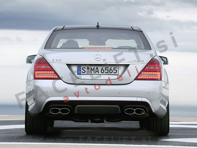 Mercedes S W221 05-13 zadnji odbijač AMG S65 izgled PDC