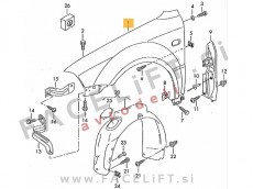 VW Passat 3BG 00-03 sprednji blatnik desni