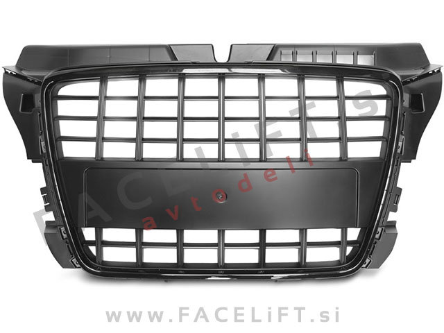 Audi A3 8P 8PA 08-12 maska S line izgled črna (sijaj)