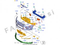 Ford Focus 3 / (10-14) / mreža sprednjega odbijača / desna / črna (mat)