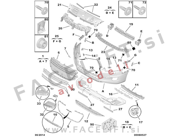 Peugeot 508 / (10-14) / sprednji odbijač / PDC Peugeot 508 / (10-14) / sprednji odbijač / PDC