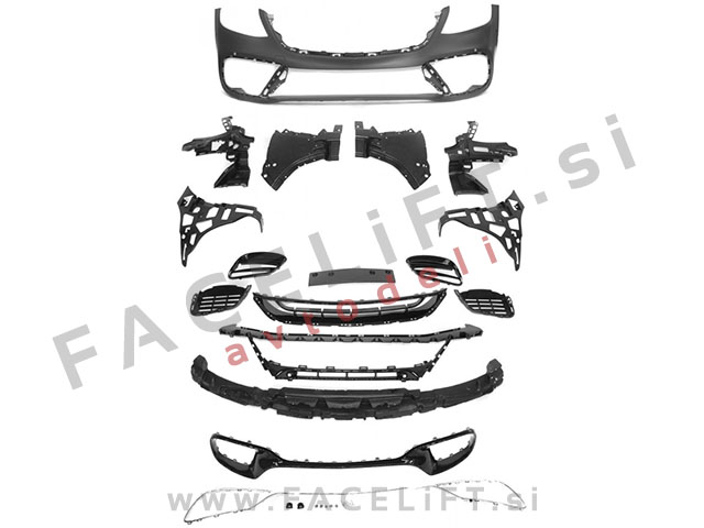Mercedes S W222 17-20 sprednji odbijač AMG S63 izgled PDC Mercedes S W222 17-20 sprednji odbijač AMG S63 izgled PDC