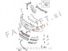 Opel Astra H 07-12 sprednji odbijač