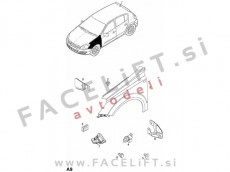 Opel Astra H 03-09 sprednji blatnik levi Opel Astra H 03-09 sprednji blatnik levi