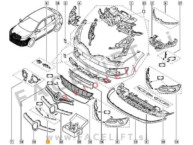 Renault Megane 3 / (13-16) / letve maske / kromirane (sijaj)
