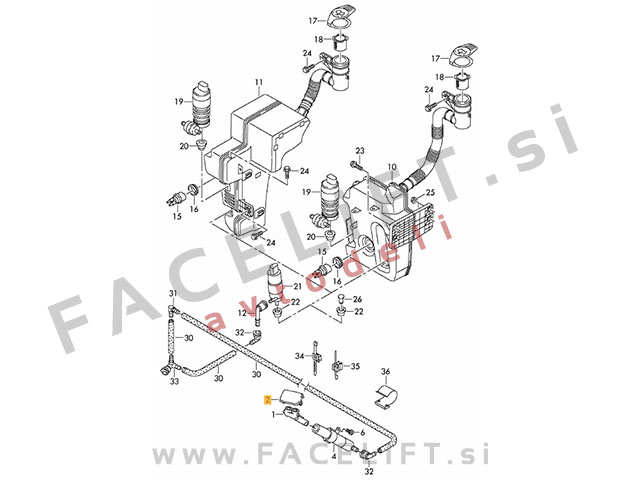 VW Golf 6 GTD GTI 08-12 pokrov sistema za pranje žarometov SRA desni VW Golf 6 GTD GTI 08-12 pokrov sistema za pranje žarometov SRA desni