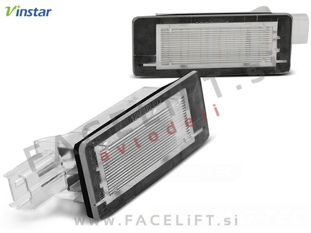 Dacia Renault / LED osvetlitev registrske tablice z ohišjem