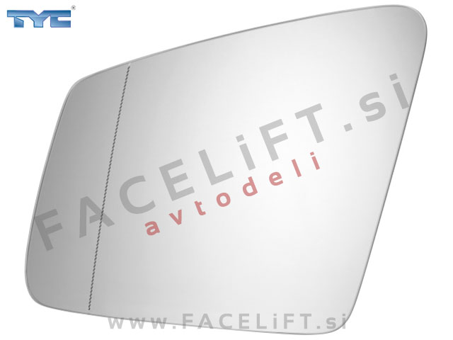 Mercedes S / W221 (09-13) / steklo ogledala / levo