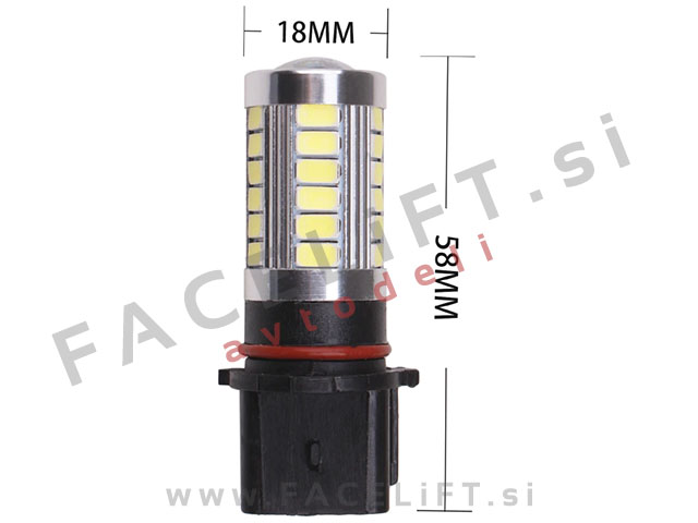 LED žarnica P13W (PG18.5d-1) 33x LED (4014) 500lm 12V