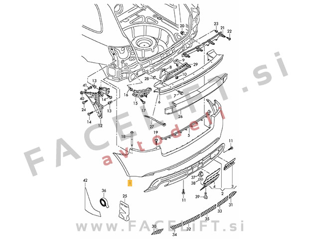 Audi A3 / 8PA Sportback (08-12) / zadnji odbijač