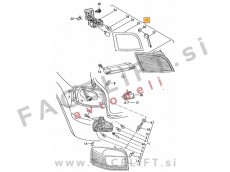 Audi A3 8PA Sportback 08-12 zadnja notranja luč desna