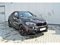 Podaljšek sprednjega odbijača črni sijaj V.1 BMW X6 F16 M-Pack 14-19