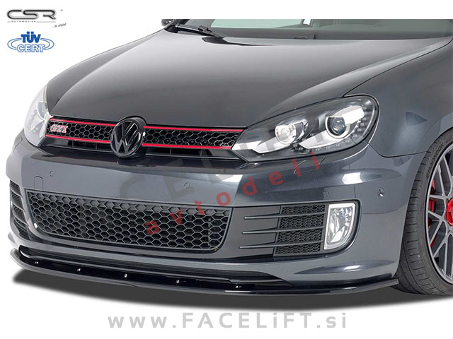 VW Golf 6 GTI GTD / 5K (08-13) / podaljšek sprednjega odbijača / črni (sijaj)