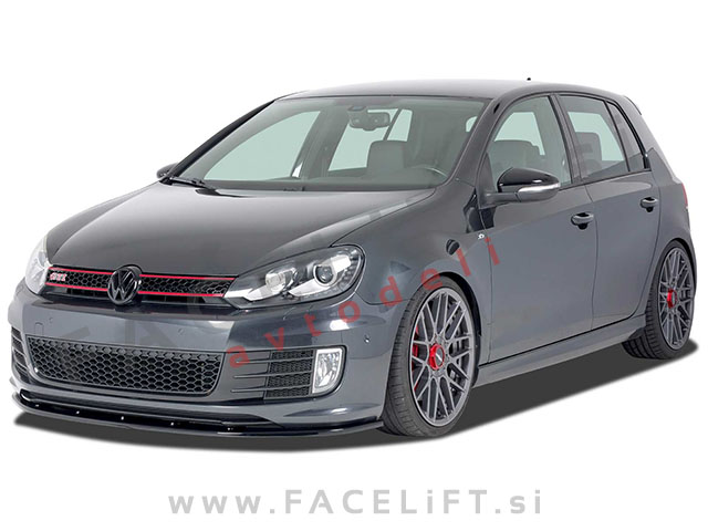 VW Golf 6 GTI GTD / 5K (08-13) / podaljšek sprednjega odbijača / črni (sijaj)
