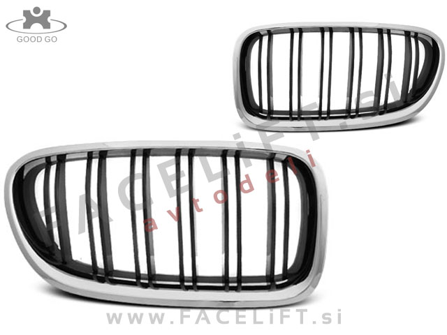 BMW 5 F10 F11 10-17 ledvičke M5 izgled kromirane črne (sijaj)