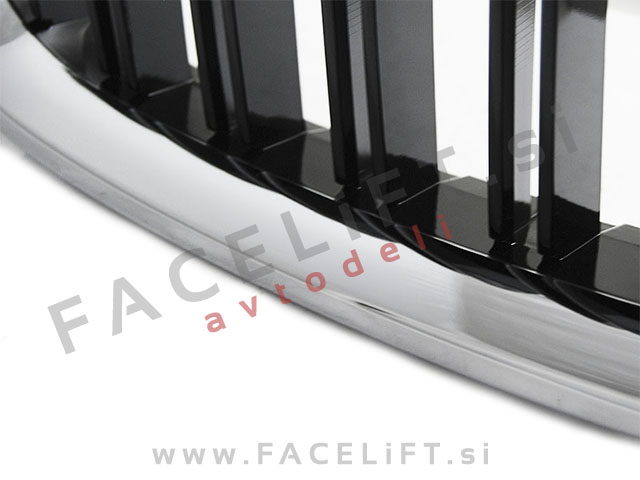 BMW 5 F10 F11 10-17 ledvičke M5 izgled kromirane črne (sijaj)