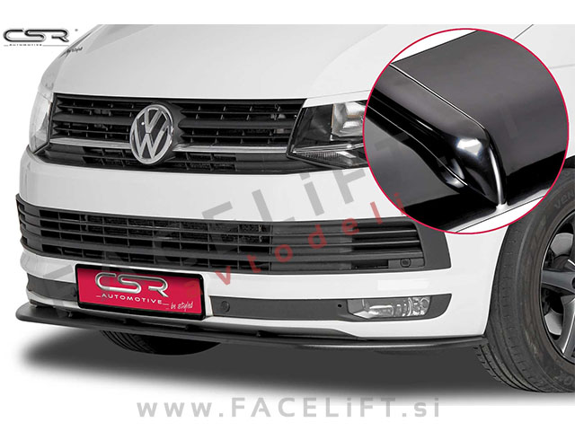 VW T6 15- podaljšek sprednjega odbijača črni (sijaj) VW T6 15- podaljšek sprednjega odbijača črni (sijaj)
