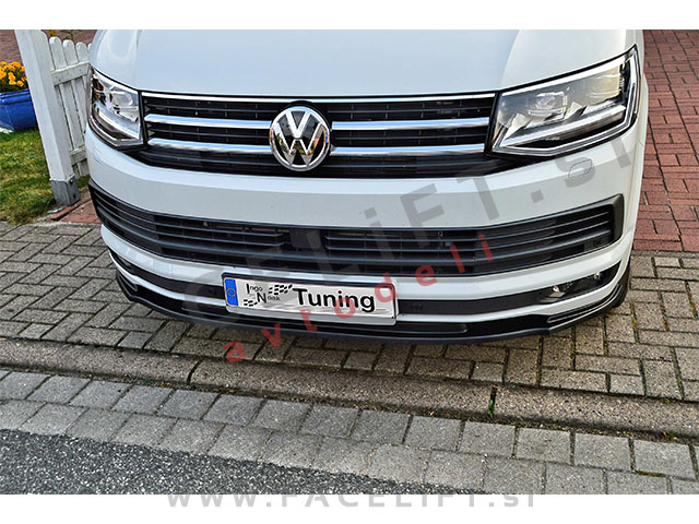 VW T6 / (15- ) / podaljšek sprednjega odbijača / IN-Tuning / črni (mat)
