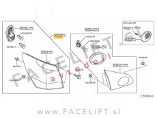 Nissan Qashqai 10-14 zadnja zunanja LED luč leva Nissan Qashqai 10-14 zadnja zunanja LED luč leva