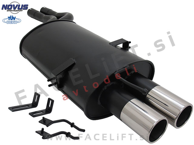 BMW 3 E46 98-07 športni izpušni lonec 2x 76mm BMW 3 E46 98-07 športni izpušni lonec 2x 76mm