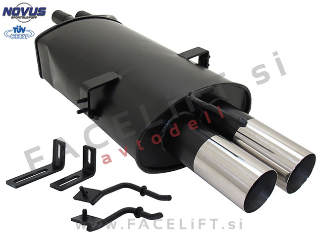 BMW 3 E46 98-07 športni izpušni lonec 2x 76mm RL-Design