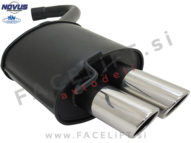 BMW 3 E90 E91 05-12 športni izpušni lonec 2x 76mm SR-Design