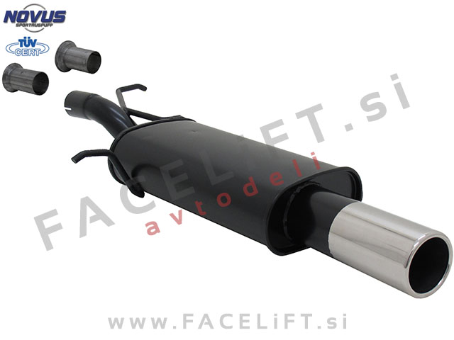 Peugeot 307 / (01-07) / športni izpušni lonec / 1x 90mm Peugeot 307 / (01-07) / športni izpušni lonec / 1x 90mm