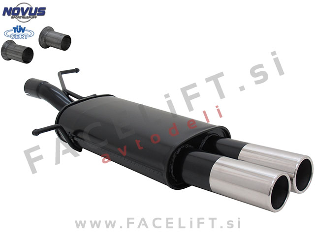 Peugeot 307 01-07 športni izpušni lonec 2x 76mm
