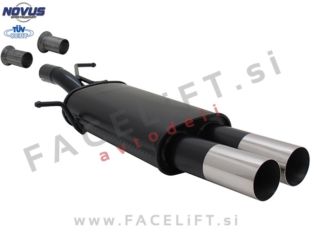 Peugeot 307 01-07 športni izpušni lonec 2x 76mm RL-Design