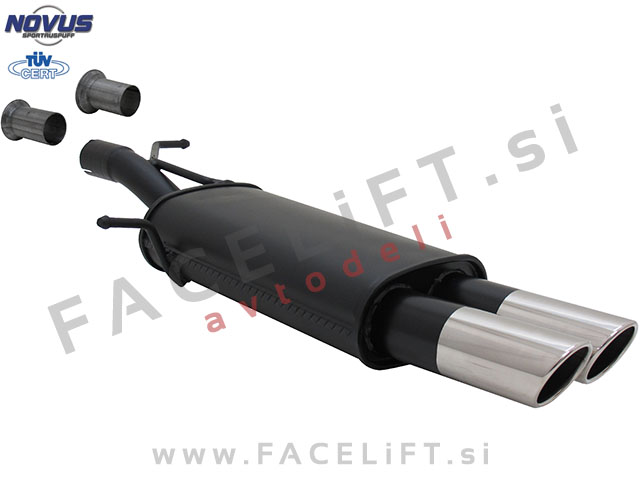 Peugeot 307 01-07 športni izpušni lonec 2x 76mm SR-Design