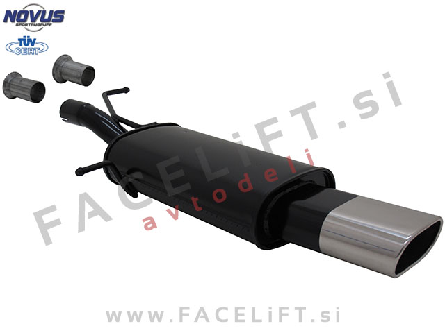 Peugeot 307 01-07 športni izpušni lonec 1x 135x75mm