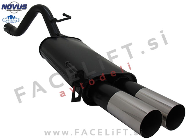 Fiat Punto Grande 199 05-12 športni izpušni lonec 2x 76mm RL-Design