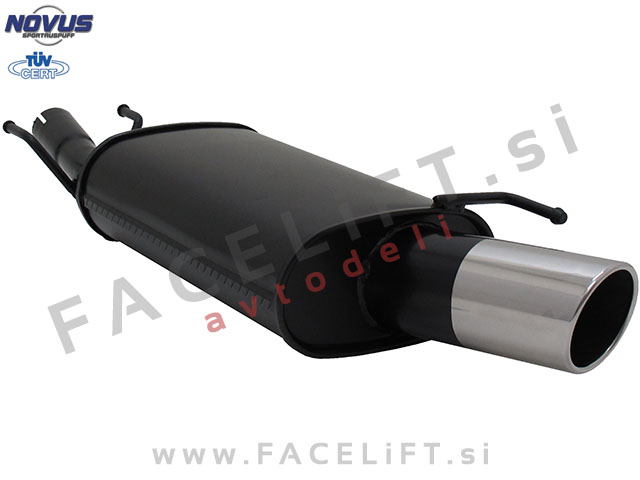 Ford Fiesta / (95-02) / športni izpušni lonec / 1x 90mm / SR-Design Ford Fiesta / (95-02) / športni izpušni lonec / 1x 90mm / SR-Design