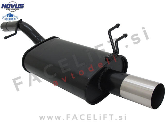 Ford Fiesta 02-08 športni izpušni lonec 1x 76mm RL-Design Ford Fiesta 02-08 športni izpušni lonec 1x 76mm RL-Design