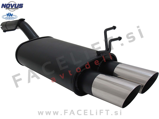 Ford Fiesta 02-08 športni izpušni lonec 2x 76mm MS-Design